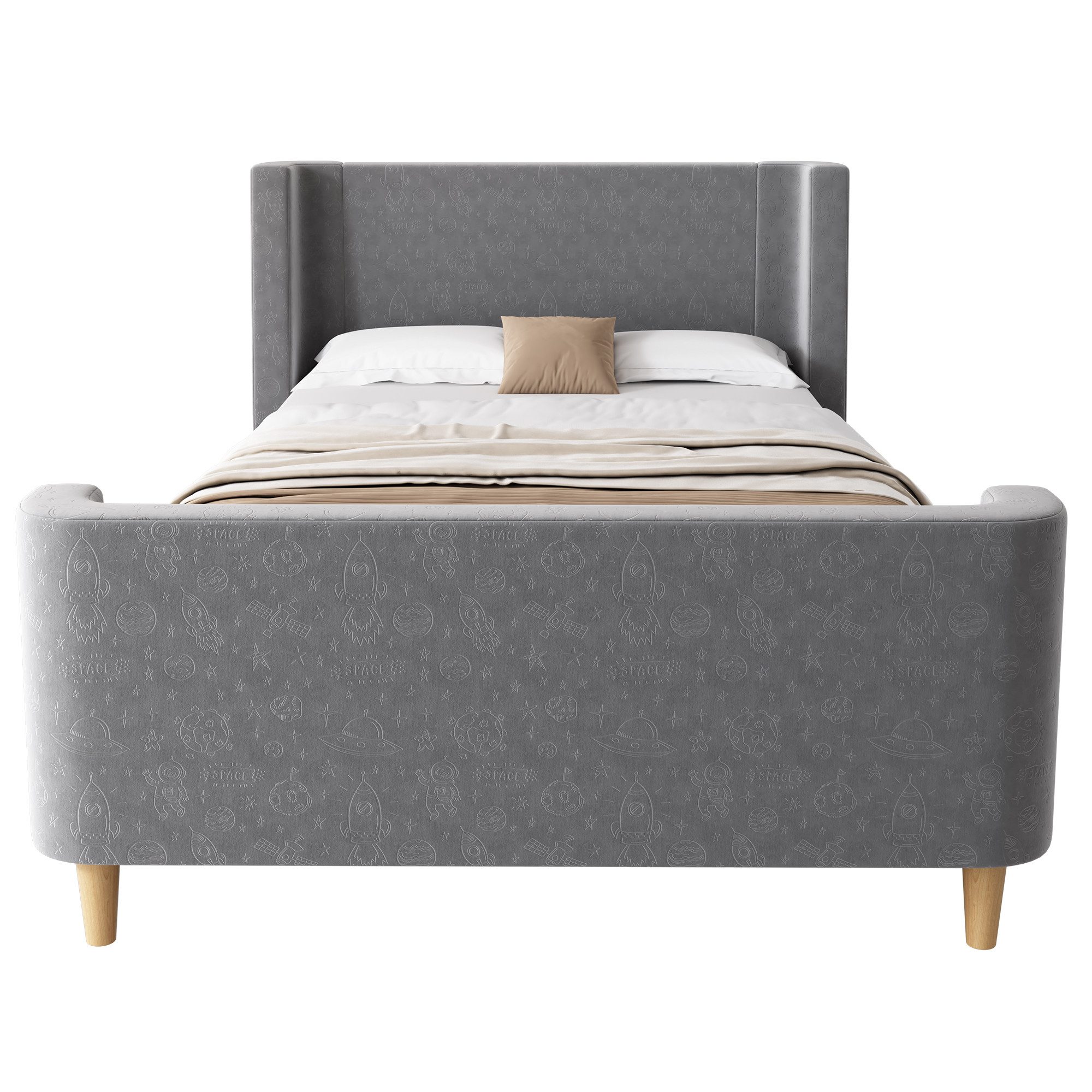 BlingBin Einzelbett (1-tlg., Kinderbett Polsterbett 90 günstig online kaufen
