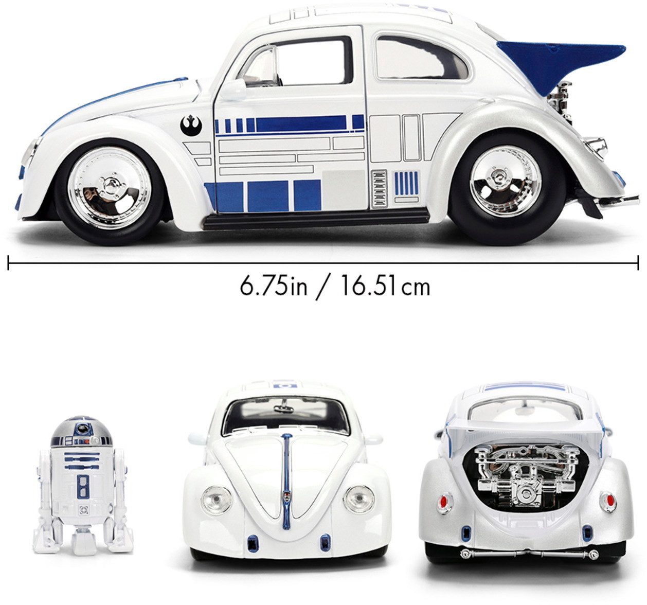 JADA Modellauto Modellauto Star Wars R2D2 1959 VW Drag Beetle 1:24 Figur 9336912314R00