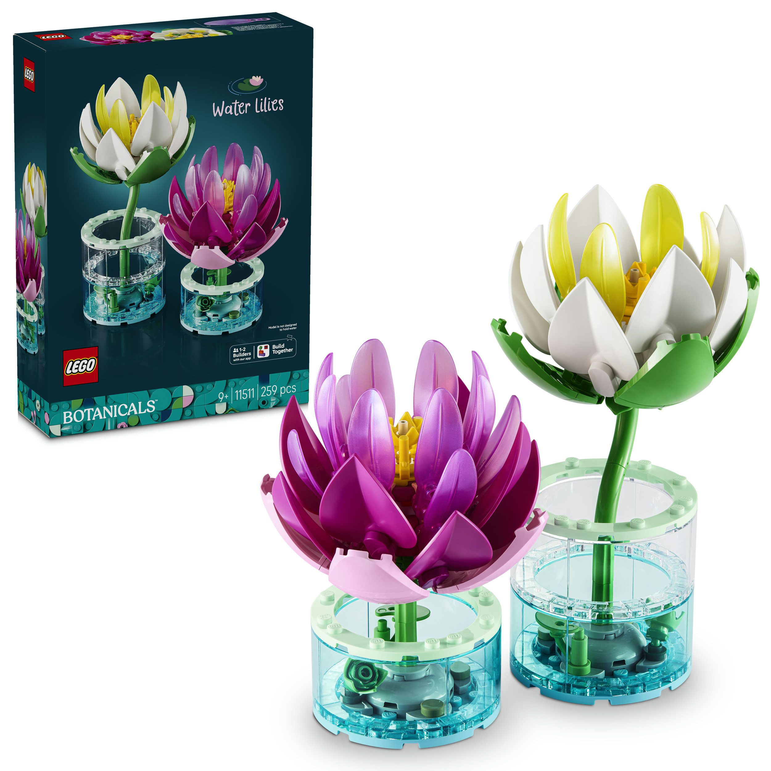 LEGO® Seerosen (11511), LEGO Botanicals Konstruktionsspielsteine, (259 St), Made in Europe