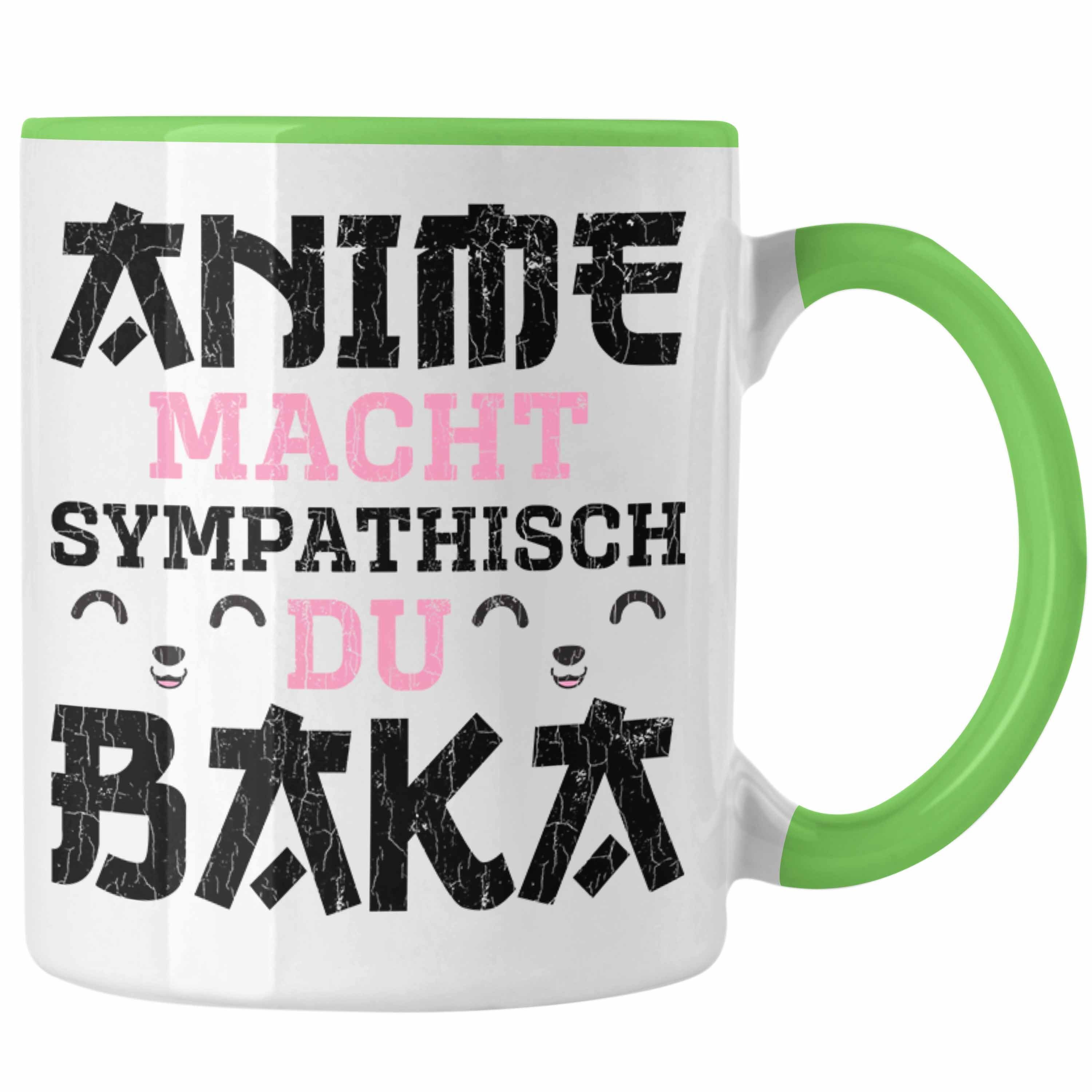 Trendation Tasse Trendation - Anime Tasse Geschenk Spruch Kaffeetasse Geschenke Deko Anme Fan Sympathisch Grün
