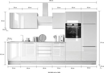 RESPEKTA Küchenzeile Safado aus der Serie Marleen, Breite 340 cm, mit Soft-Close, in exklusiver Konfiguration für OTTO