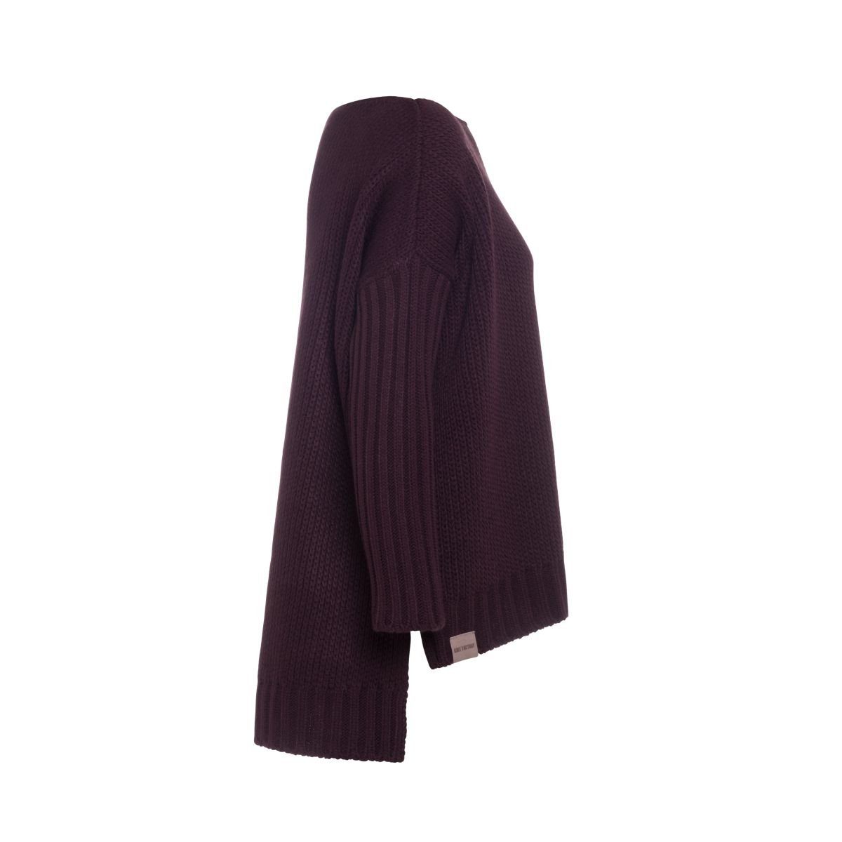 Knit Factory Strickponcho Kylie Pullover 46/54 Glatt Lila (1-tlg) Strickware Strickartikel Pullover Strickpullover