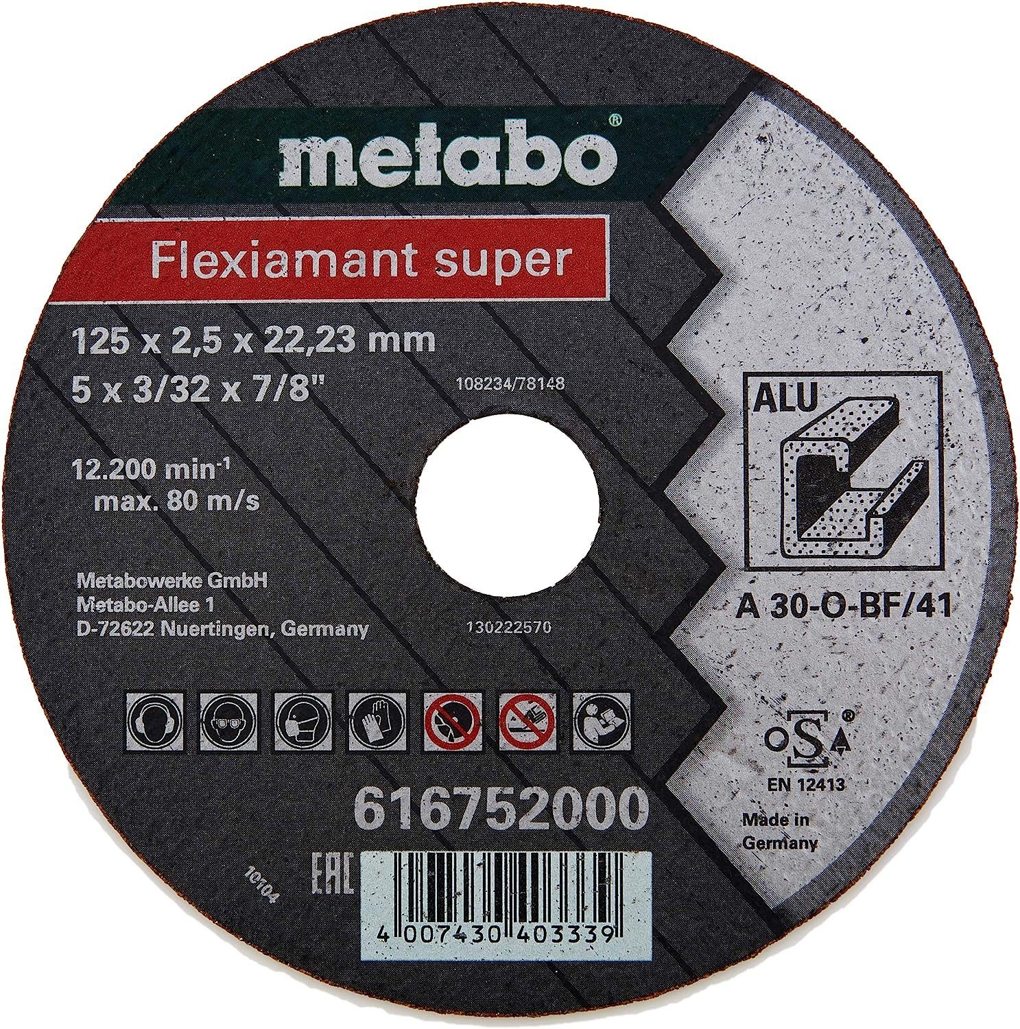 metabo Trennscheibe Metabo Flexiamant Super Trennscheibe Alu Universalscheibe, offene