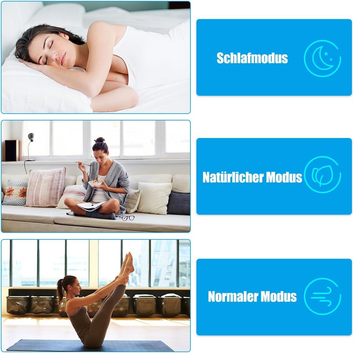 KOMFOTTEU Ventilatorkombigerät, Luftkühler, 3 in 1 Mobiles Klimagerät, 20L Wassertank