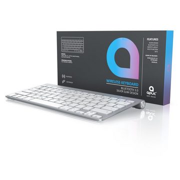 Aplic Wireless-Tastatur (Bluetooth-Keyboard für iOS, Android, Windows, QWERTZ Layout)