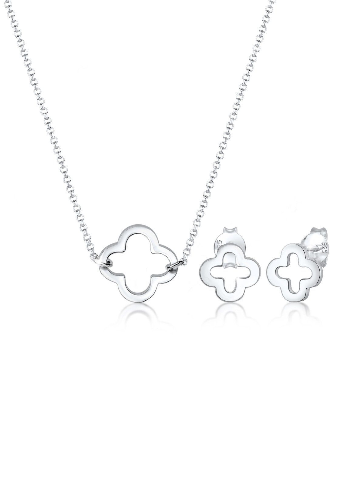 Schmuckset Kleeblatt 925 Sterling Silber