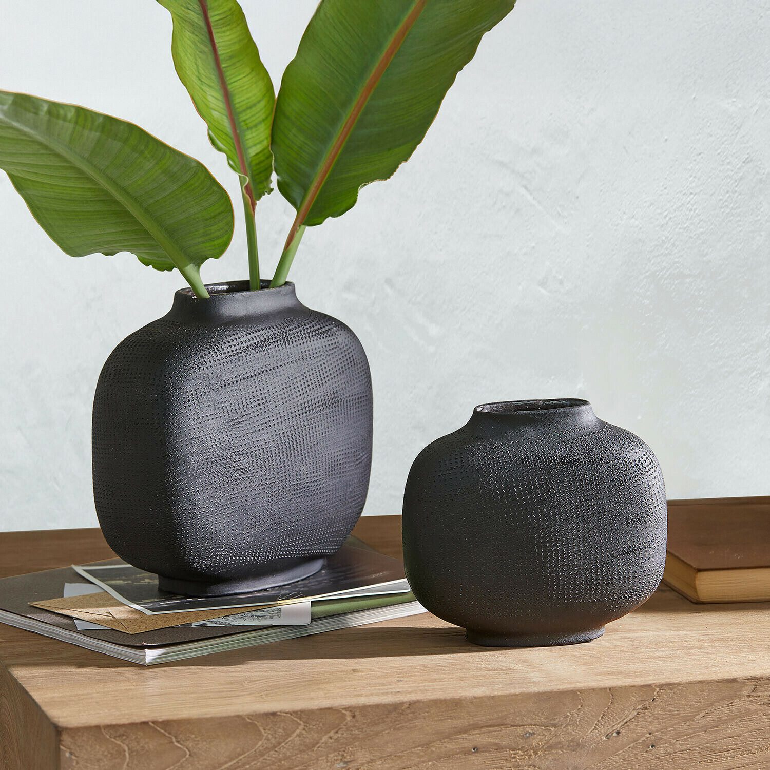 Mirabeau Tischvase Vase 2er Set Fjordis schwarz