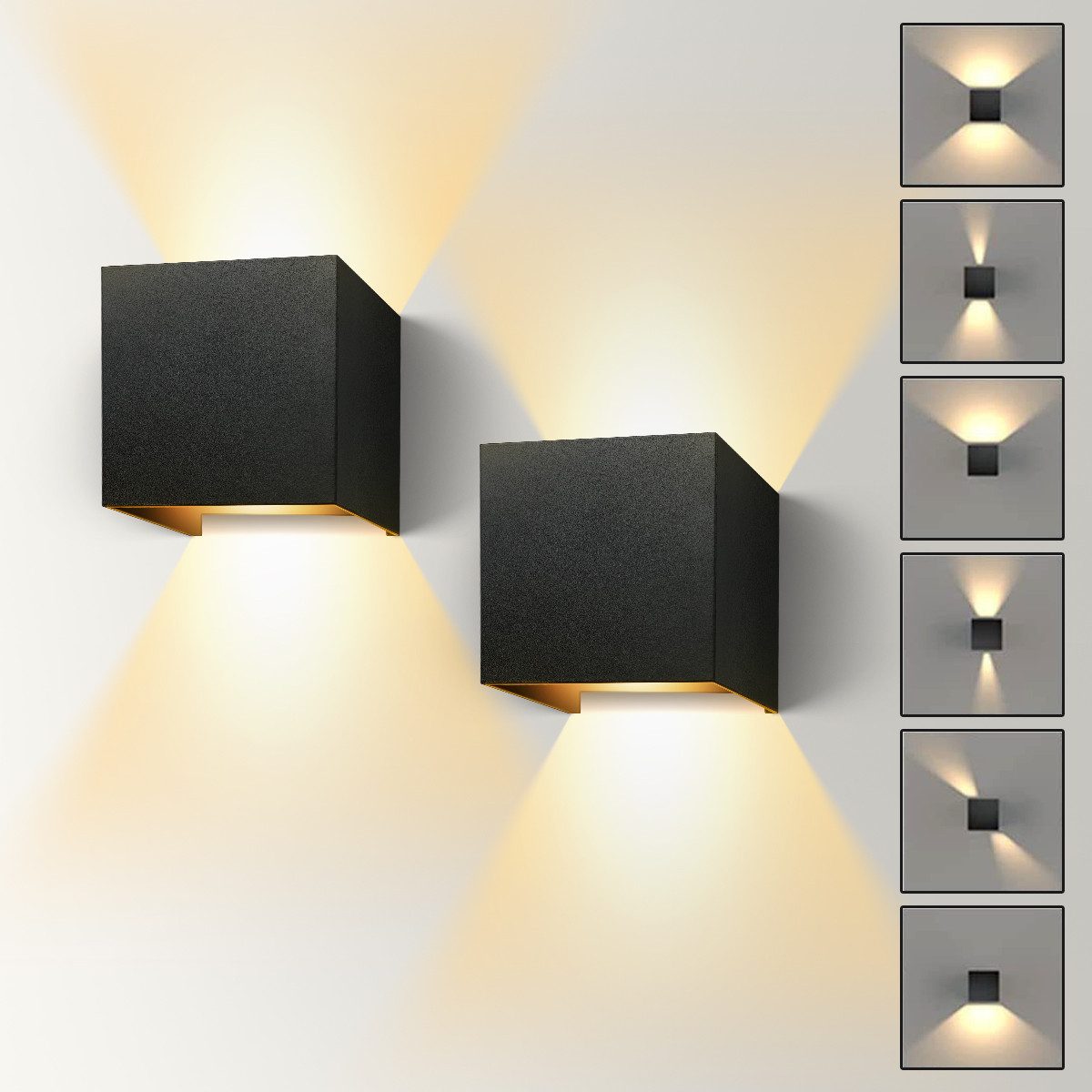 Simloveve Wandleuchte 12W Innen Außen Wandlampe, günstig online kaufen