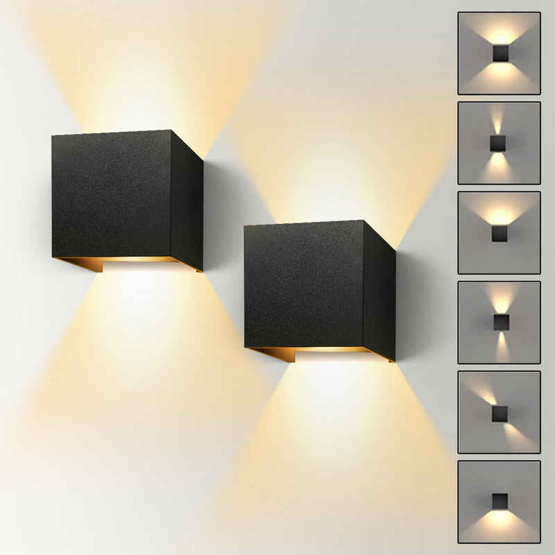MULISOFT Wandleuchte 2 Stück LED Wandleuchte, Einstellbarer Lichtstrahl, für Wohnzimmern, Schlafzimmern, Küchen, Fluren, Treppen, Esszimmern