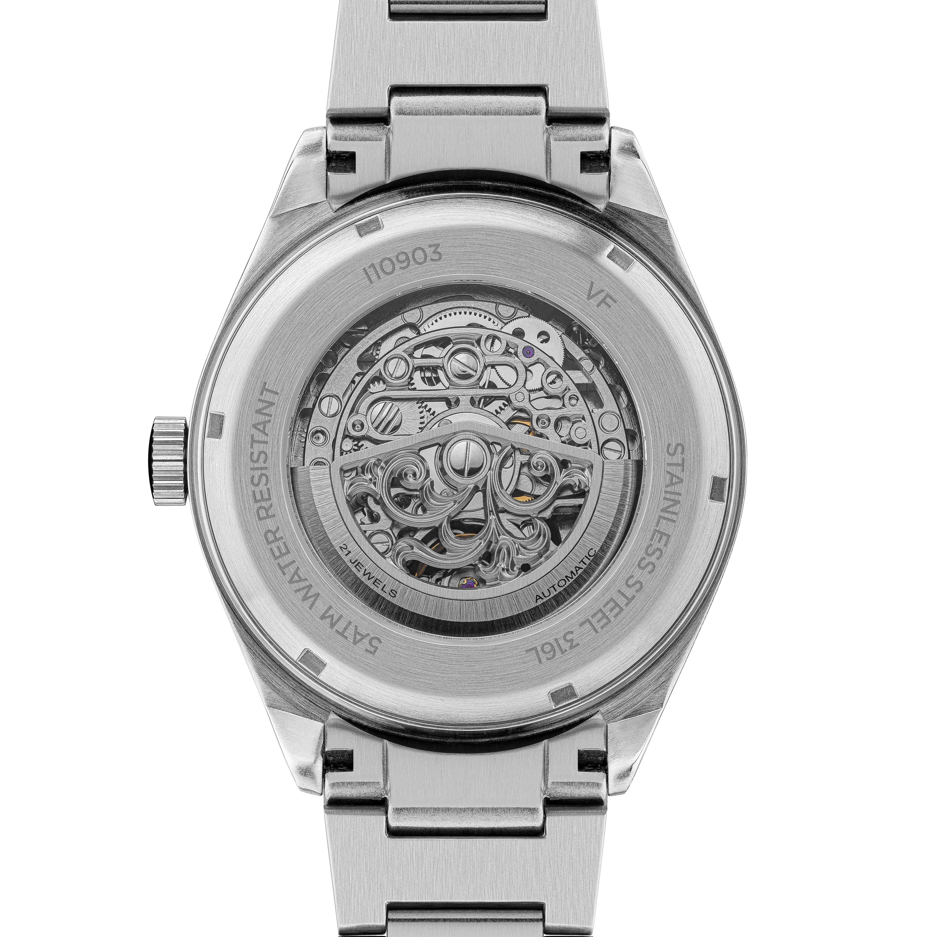 Ingersoll Automatikuhr The Shelby 44mm Automatikuhr Edelstahl 44 The Shelby, Offene Unruhe