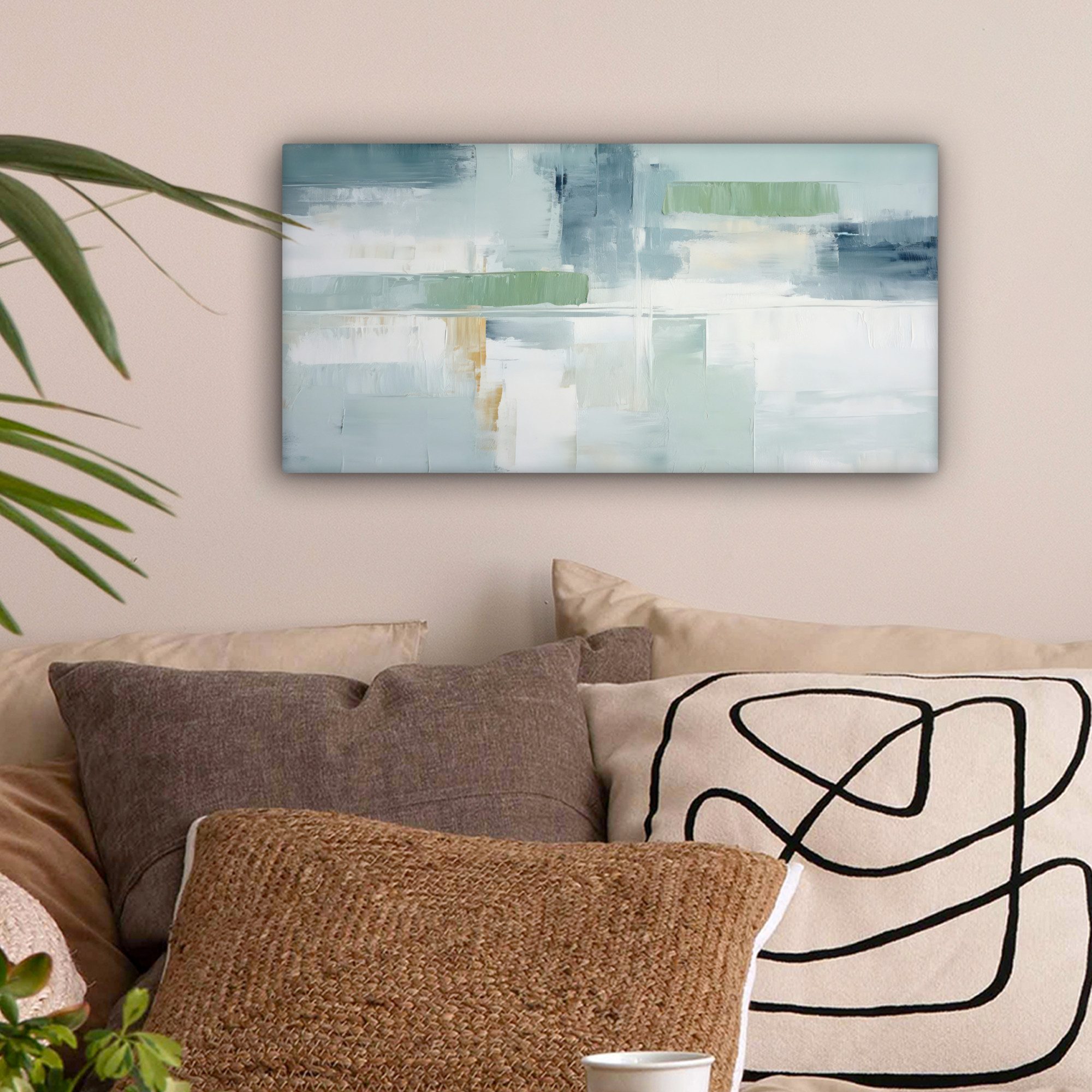 OneMillionCanvasses® Leinwandbild Panorama Farbe - Moderne Kunst - Abstrakt günstig online kaufen