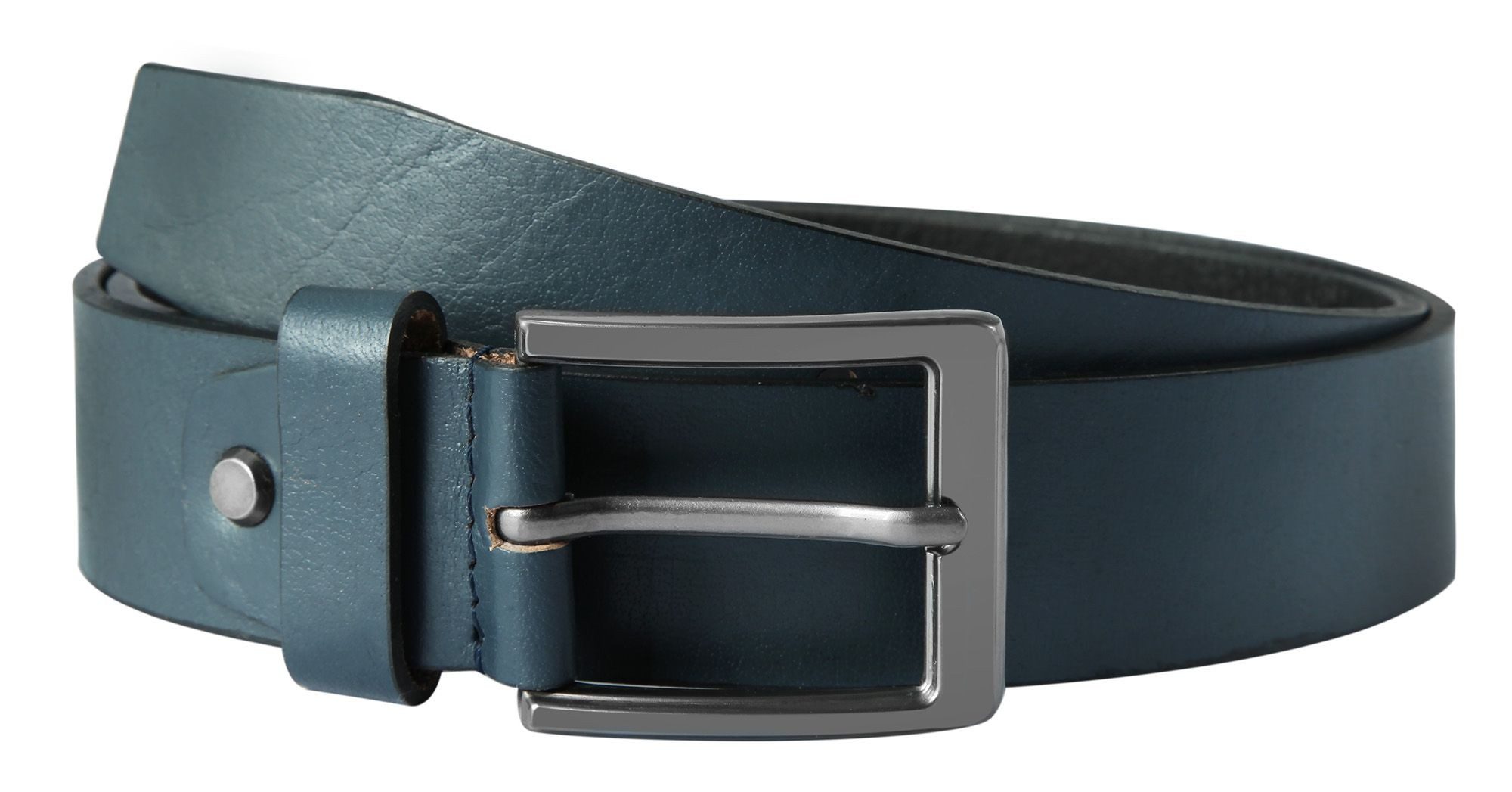 Leonardo Verrelli Ledergürtel hochwertiges Echtleder, kürzbar, grau, 90 cm - 140 cm