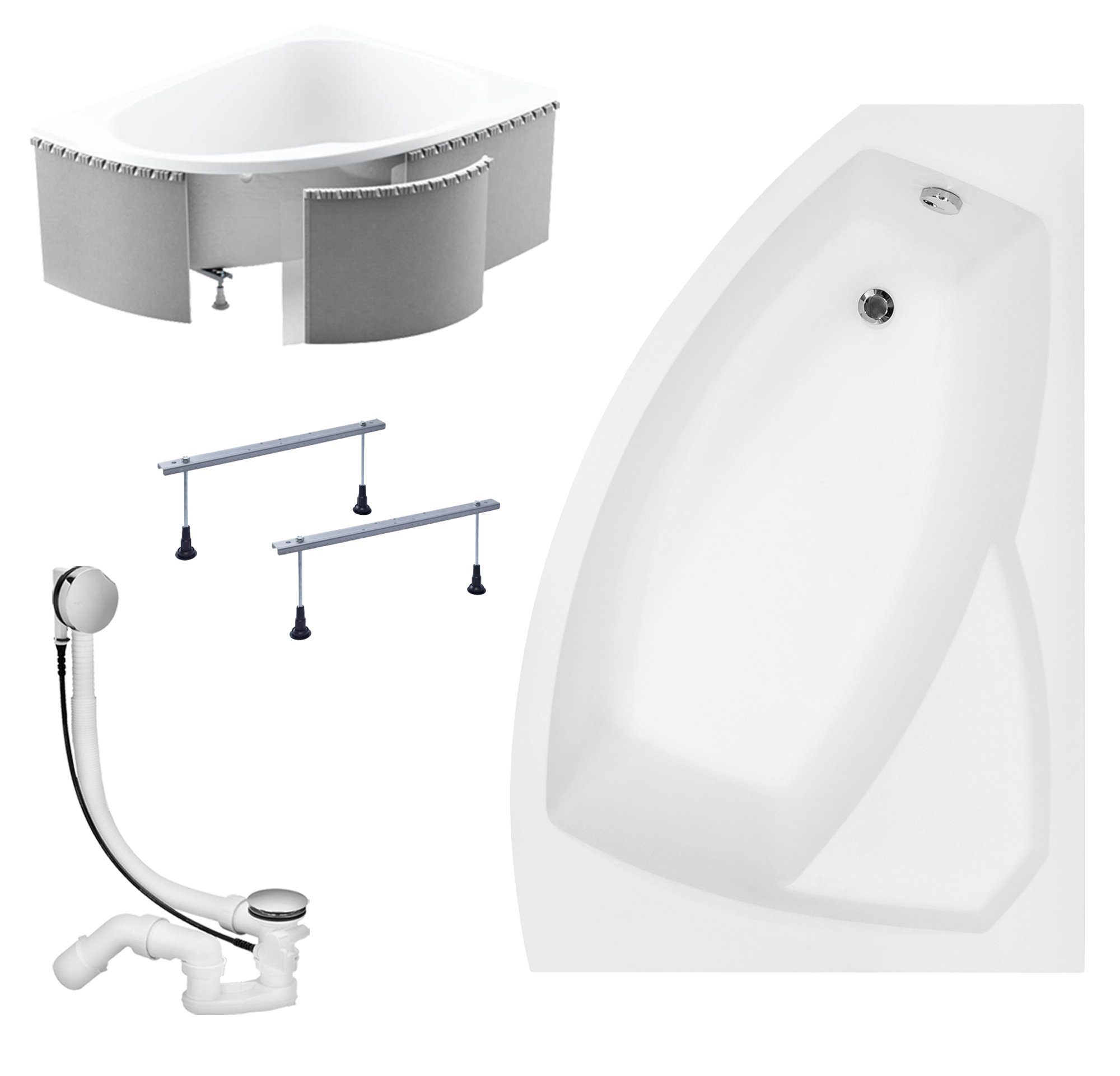 KOLMAN Badewanne Eckbadewanne Rima 170x110, (Links/Rechts), günstig online kaufen