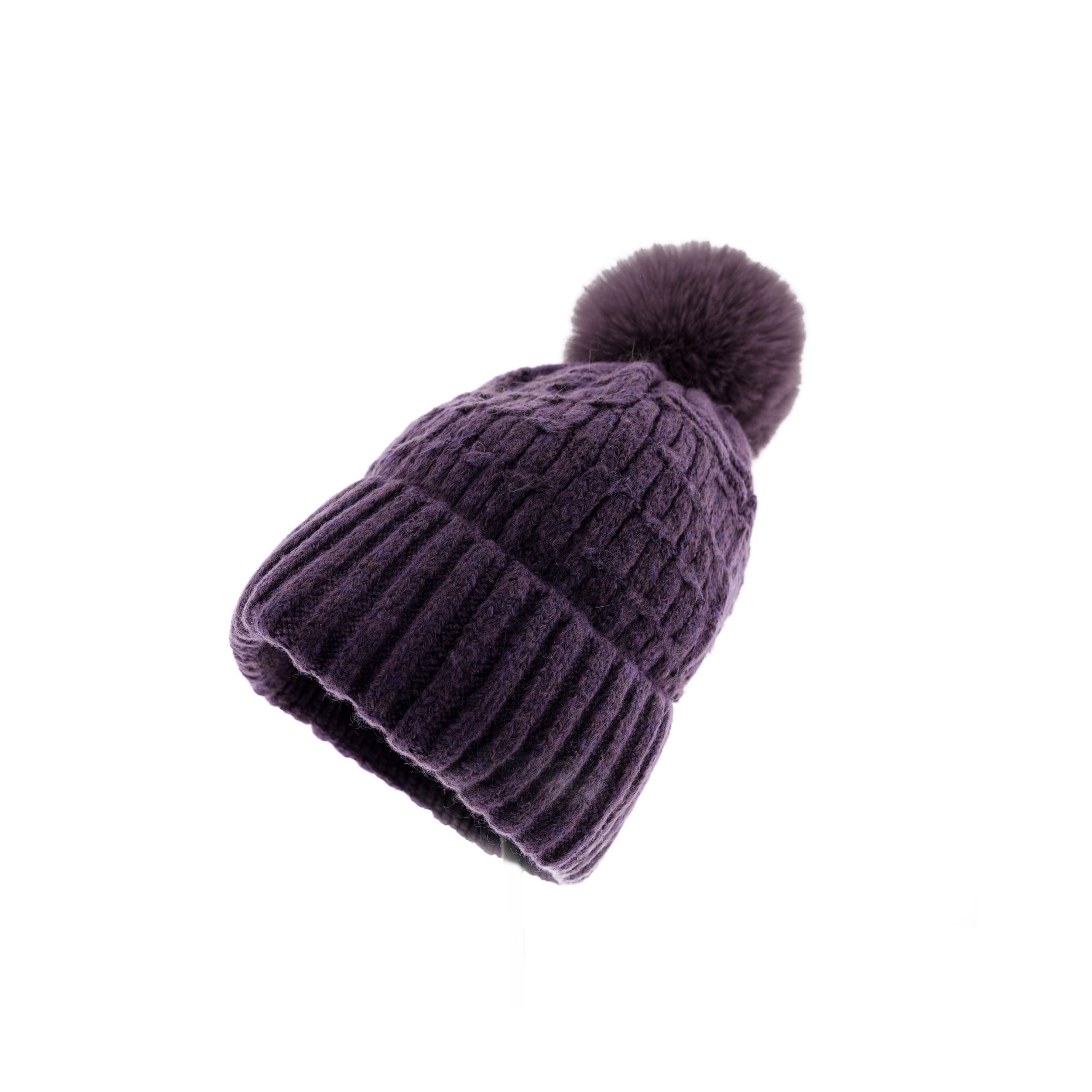 Faera Bommelmütze Wintermütze mit Bommel Stylisch und Warm für die kalte Jahreszeit