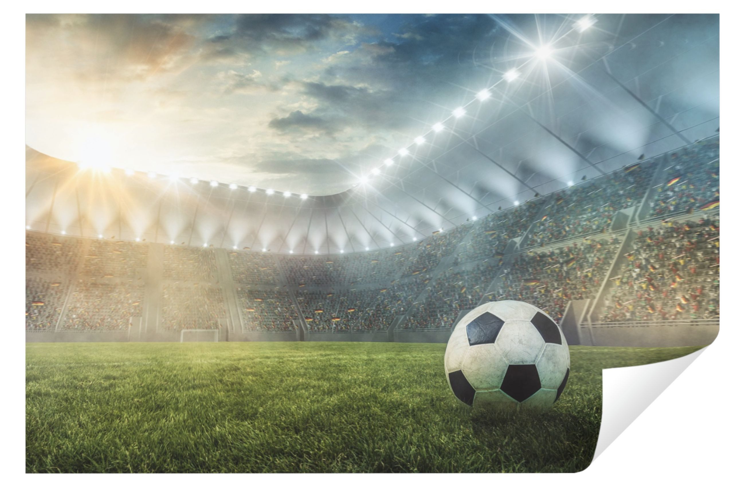 Wallarena Fototapete Kinderzimmer Jungen Stadion Fußball Kinder Vlies Tapet günstig online kaufen