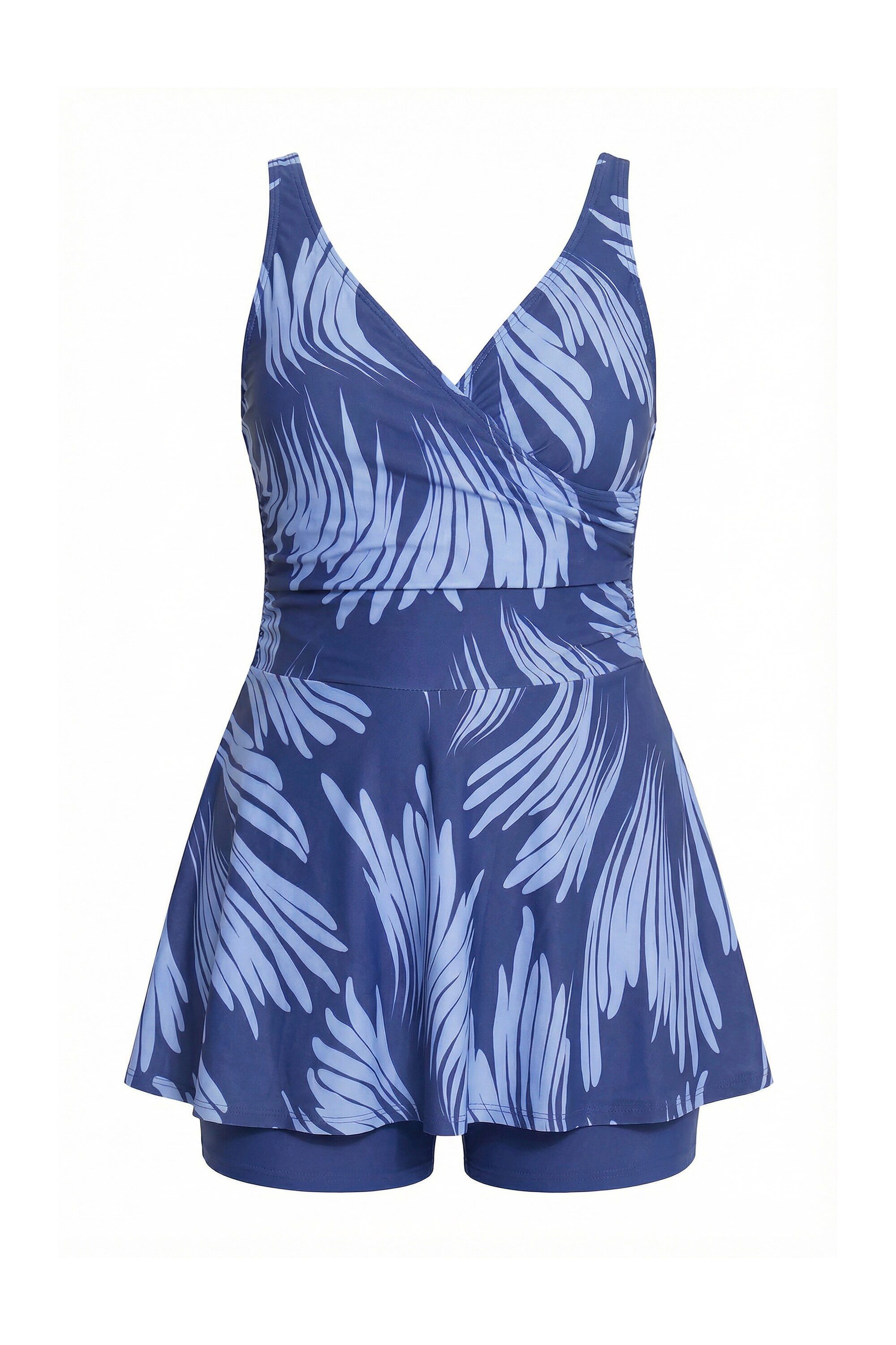 Ulla Popken Badekleid Badekleid mit Shorts Softcups Drapierung recycelt günstig online kaufen