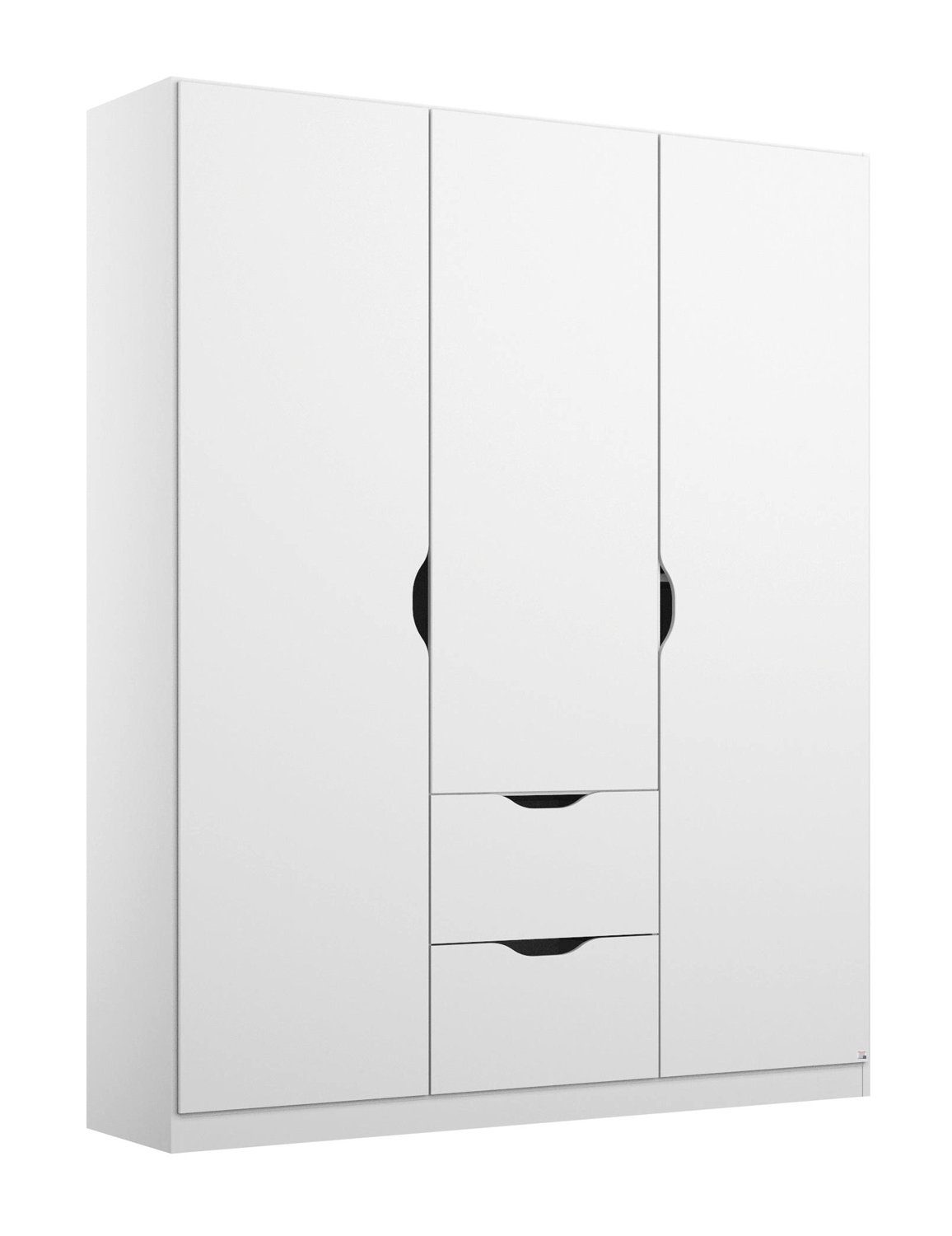rauch B x Türen, 2 Drehtürenschrank ALVARA, 136 3 197 cm, Dekor, Schubladen Kleiderschrank cm H Alpinweiß