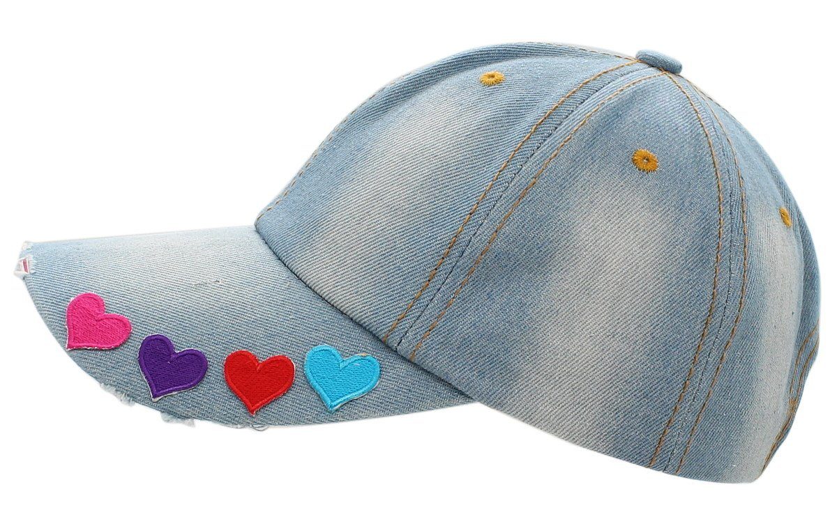 dy_mode Baseball Cap Damen Baseball Cap Mütze Kappe mit Blumen Aufnäher Schirmmütze