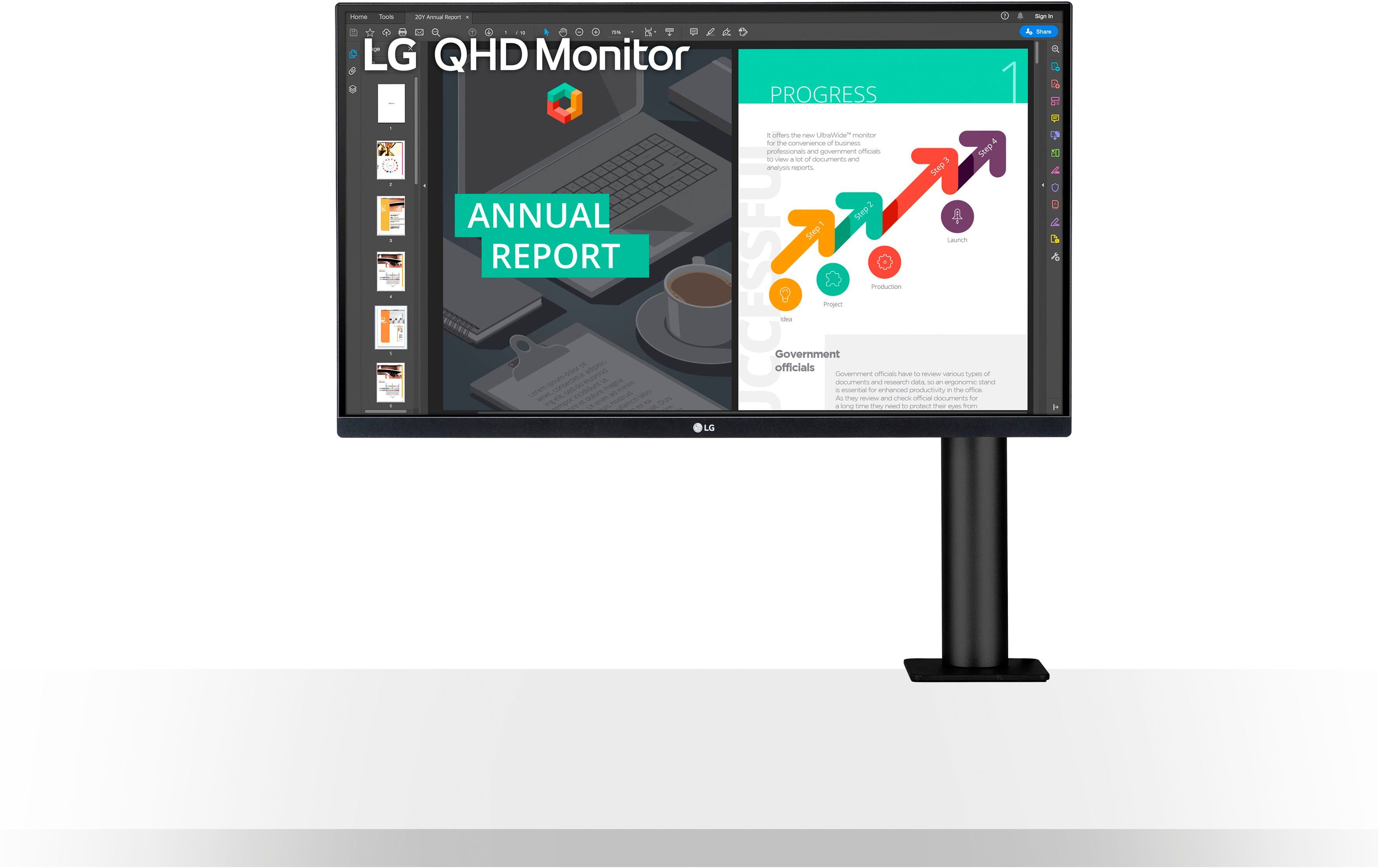 LG 27QN880P LED-Monitor (68,47 cm/27 ", 2560 x 1440 px, QHD, 5 ms Reaktionszeit, 75 Hz, IPS)