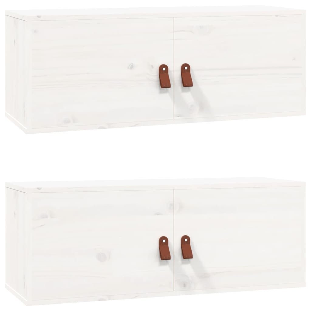 vidaXL Regal Wandschränke 2 Stk. Weiß günstig online kaufen