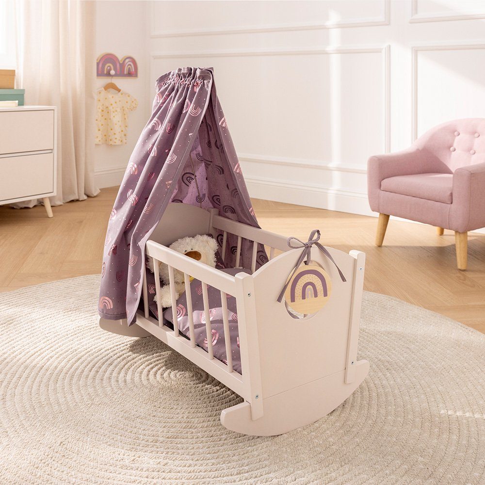 howa Puppenwiege rainbow, incl. Bettzeug und Himmel günstig online kaufen