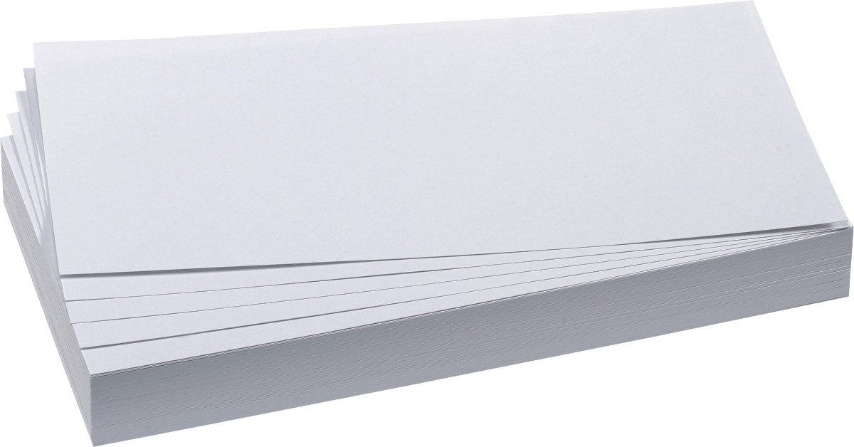 Moderationskoffer Moderations-Karte Rechteck 205mmx95mm Weiß 500 Stück
