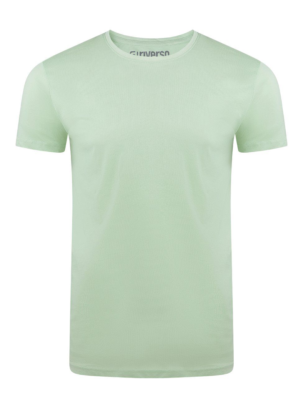 riverso T-Shirt RIVAaron O-Neck (1-tlg) aus 100% Baumwolle Middle Green (12300)