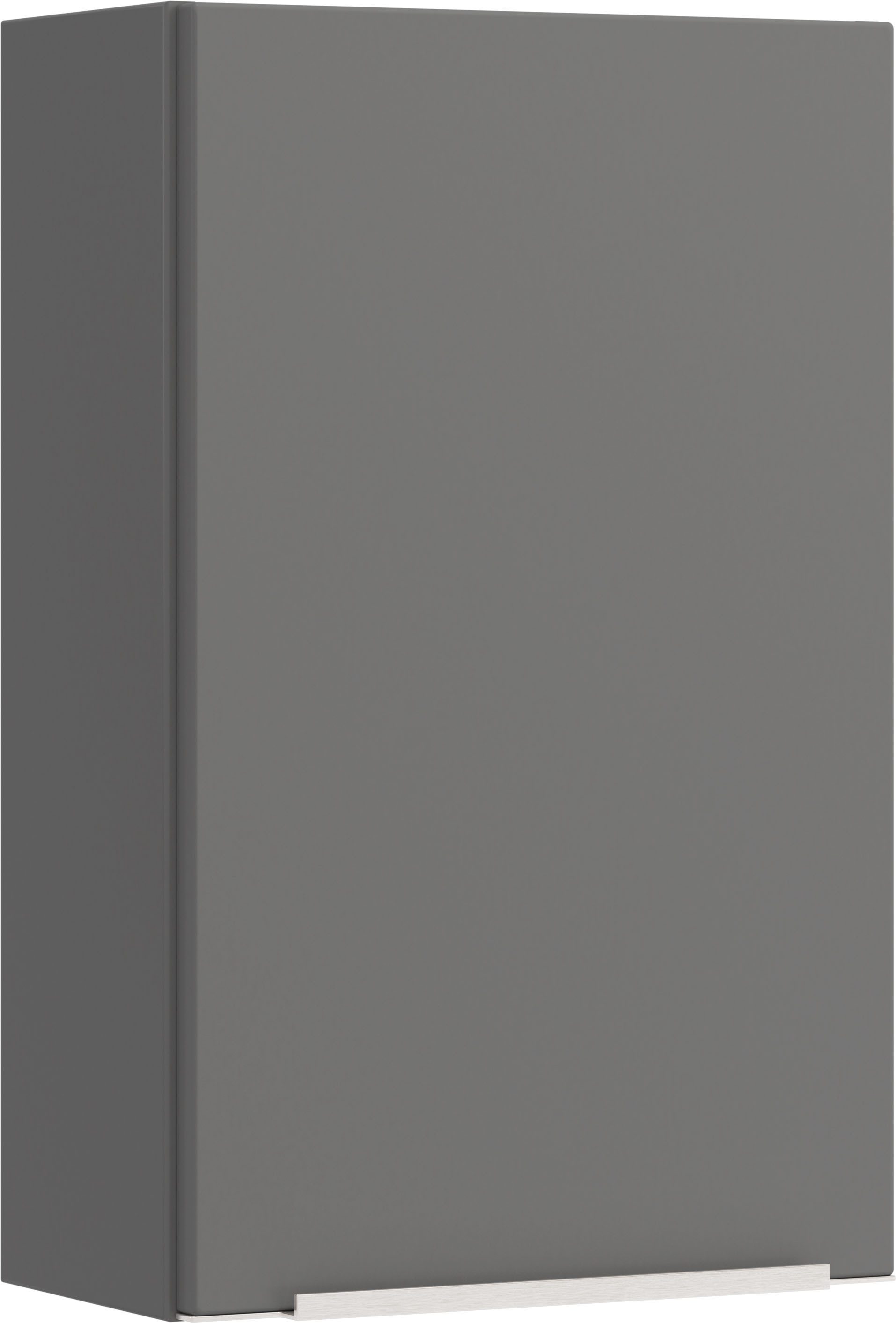 welltime Hängeschrank TRIENT, Hängeschrank 40 cm, gedämpfte Scharniere (Maße (B/H/T): ca. 40/64/20 cm) onyx-grey, gedämpfte Tür, verstellbare Einlegeböden