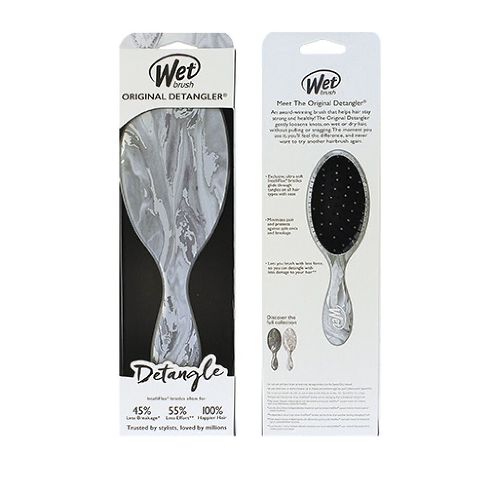 The Wet Brush Haarbürste Nassbürste Original Detangler Metallic Marmor Haarbürste Silber