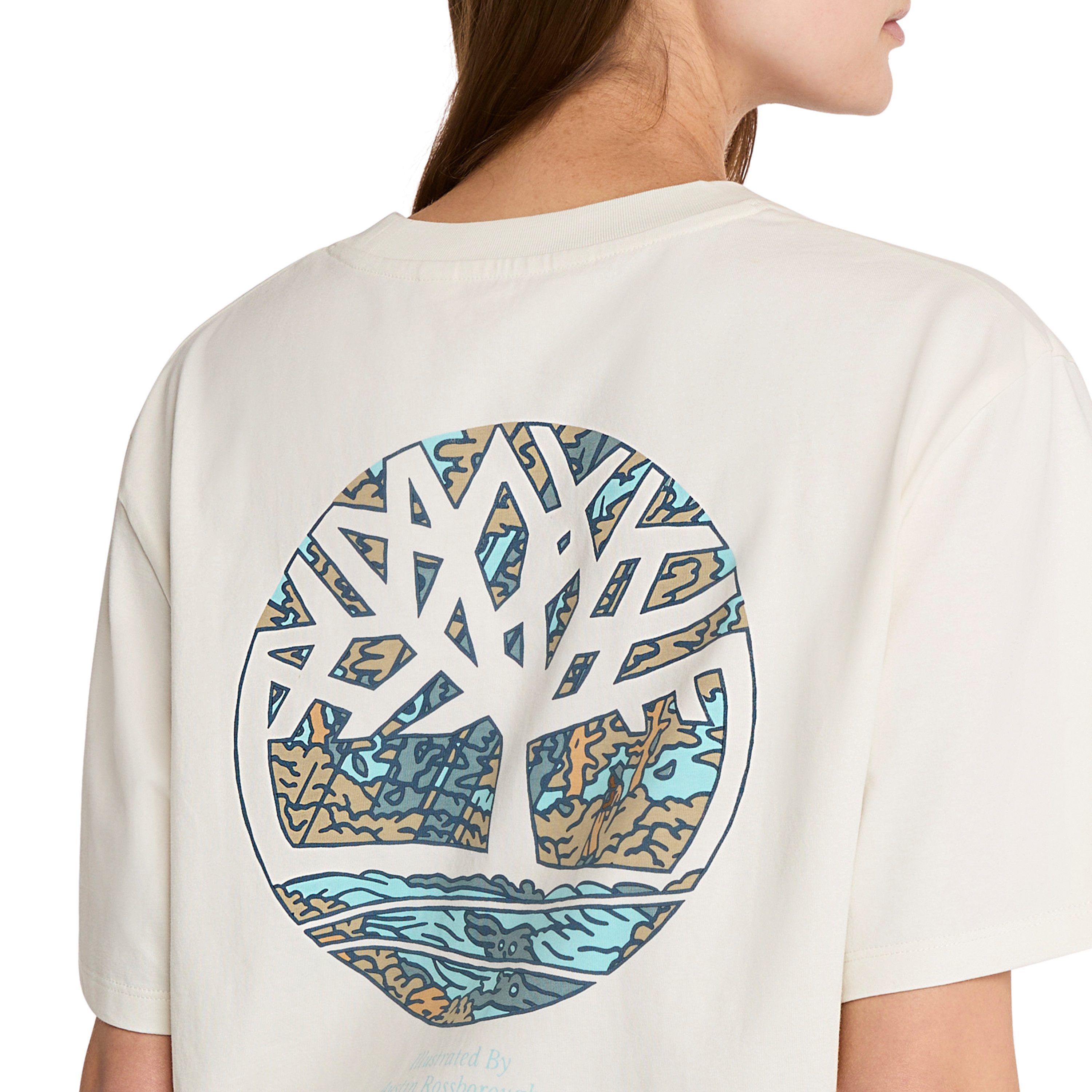Timberland T-Shirt Illustrated Tree Logo Back Graphic mit Baumwolle, Kurzarmdesign – Bild 3 von 5