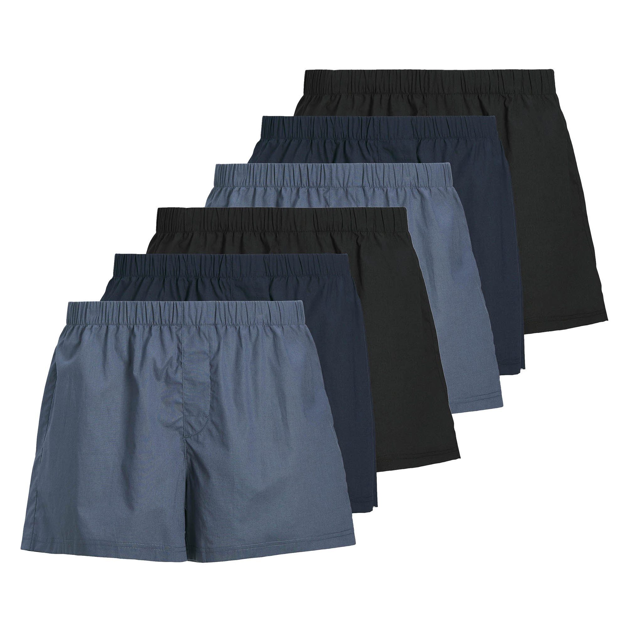 Jack & Jones Boxershorts Herren Web-Boxershorts 6er Pack Baumwolle (Packung günstig online kaufen