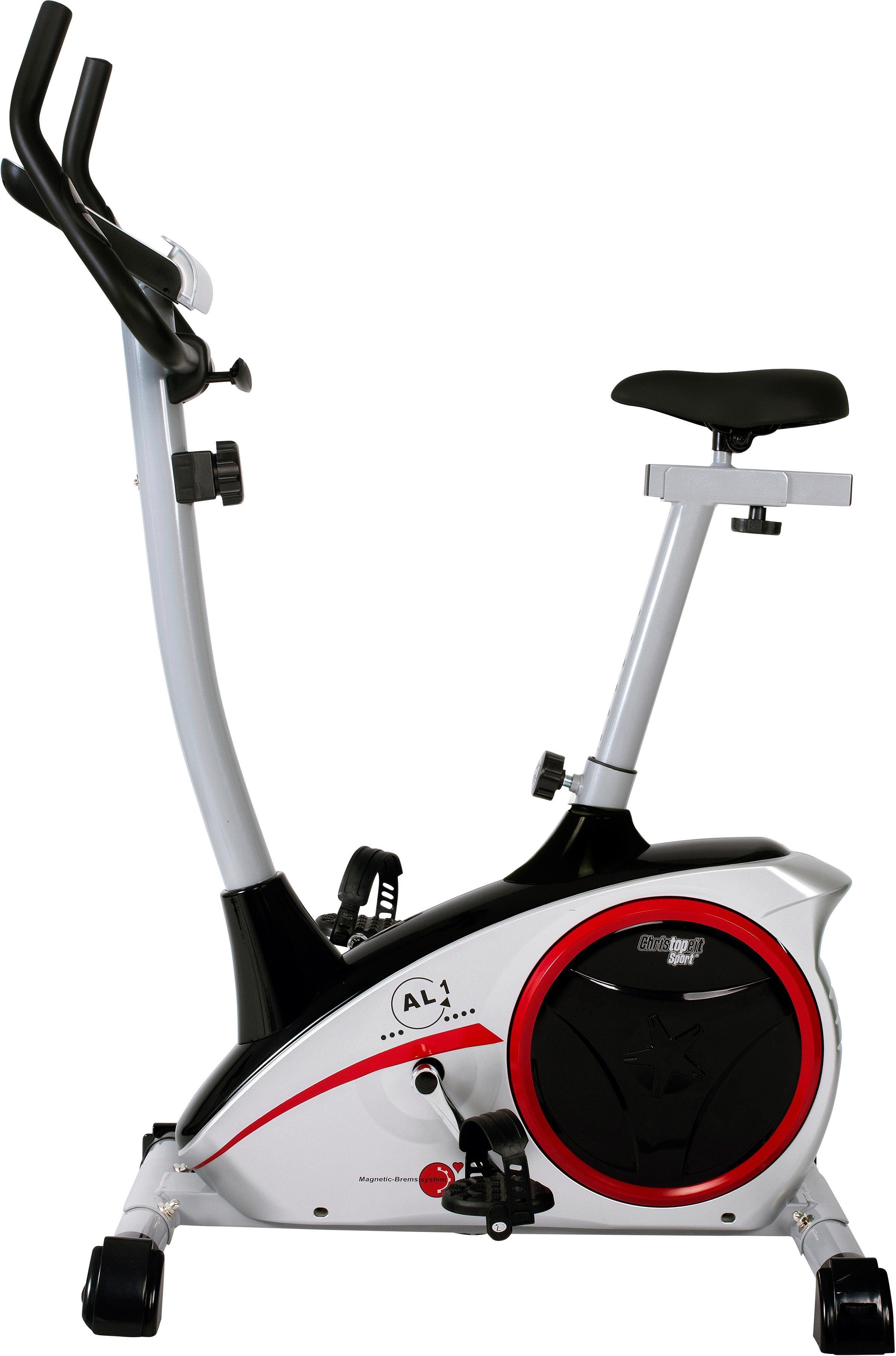 Christopeit Sport® Heimtrainer AL 1 (mit Tablet-Halterung), 150 kg max. Benutzergewicht, Fahrrad, 8 Widerstandsstufen