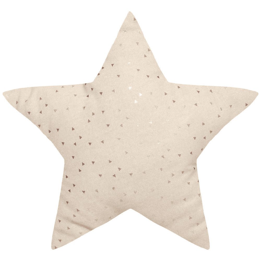 Home-trends24.de Dekokissen Kinder Kissen mit Füllung Stern Mädchen Junge Beige Blau Gelb Pink, Mit Füllung