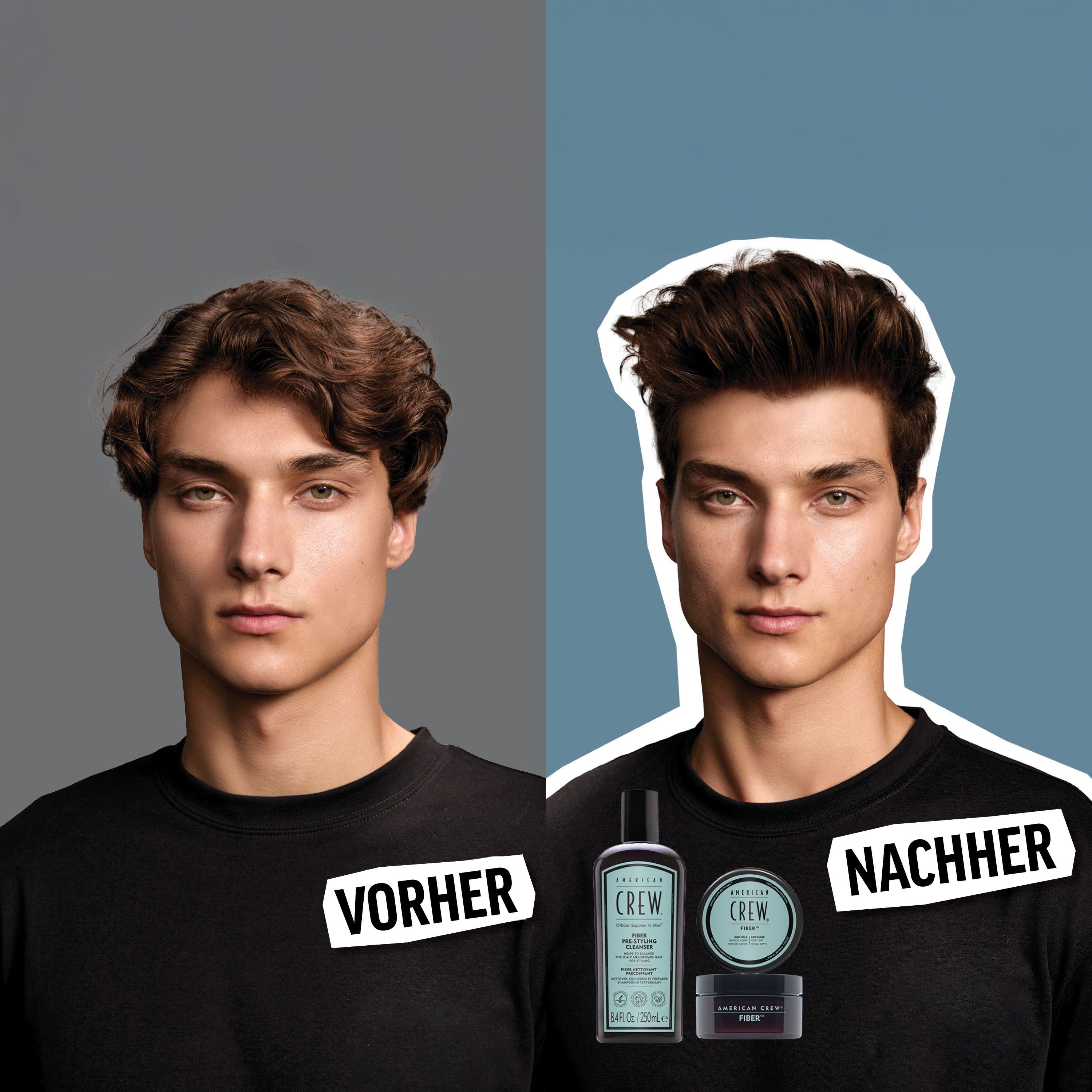 American Crew Haarshampoo FIBER PRE-STYLING SHAMPOO, für jeden Haartyp geeignet.