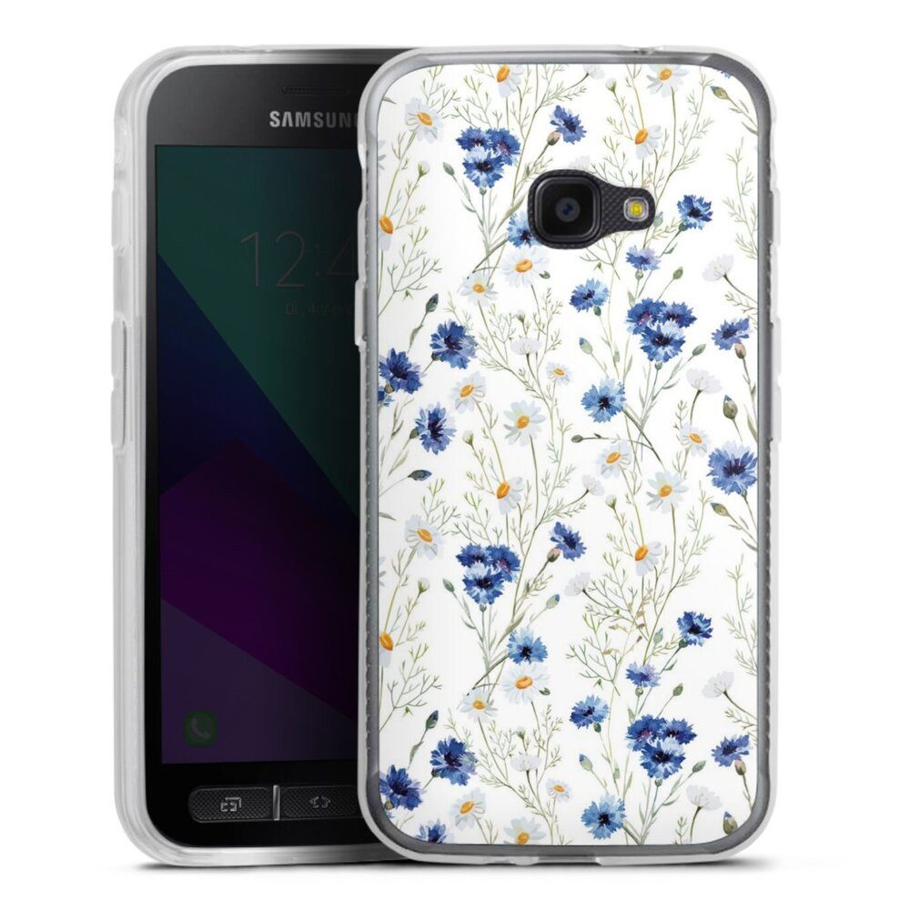 DeinDesign Handyhülle Muster Blume Blumen Flower Pattern 6, Samsung Galaxy Xcover 4 Silikon Hülle Bumper Case Handy Schutzhülle