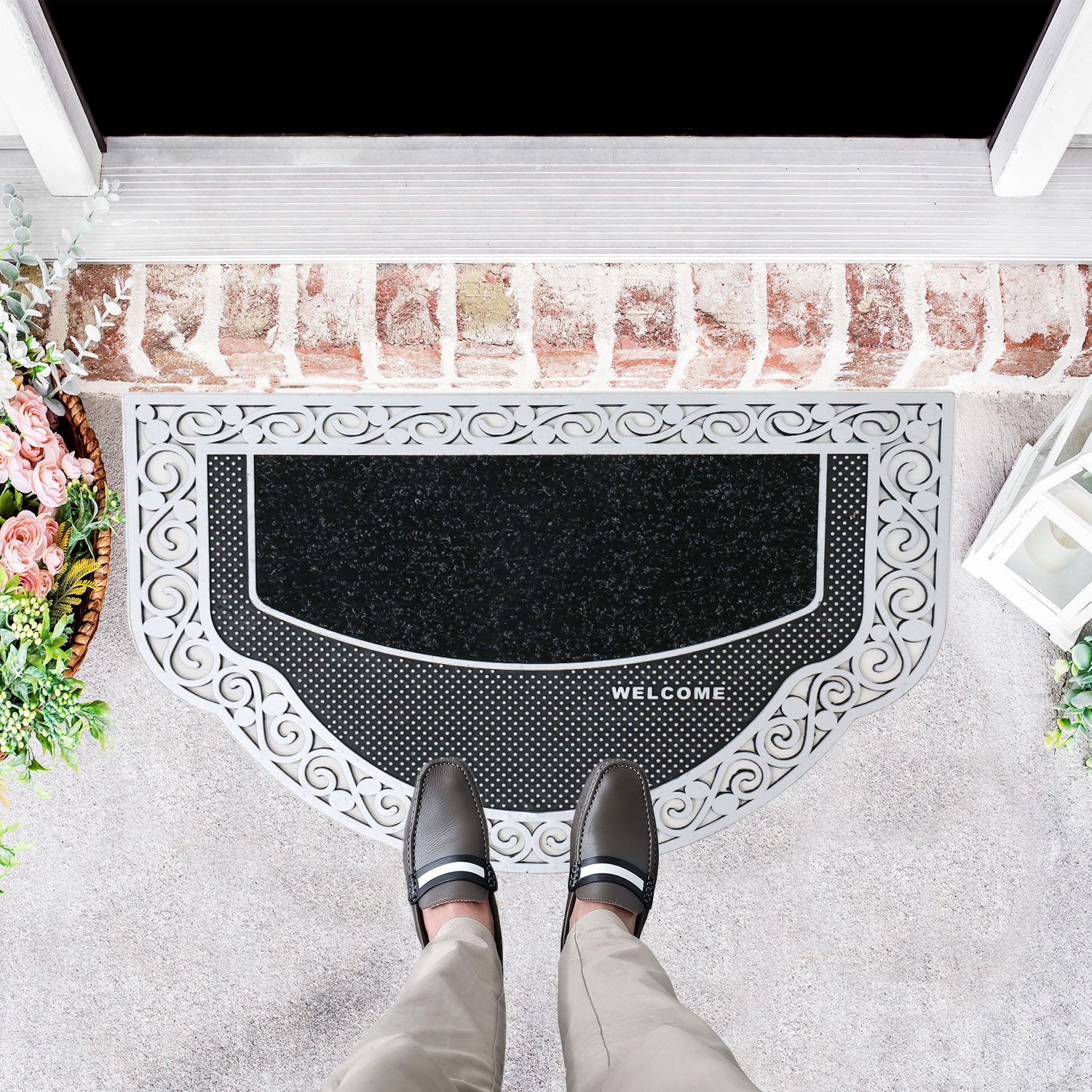 Vimoda Fußmatte Eingangstürmatte, Außen & Innen Gummi Schmutzfänger für Hau günstig online kaufen