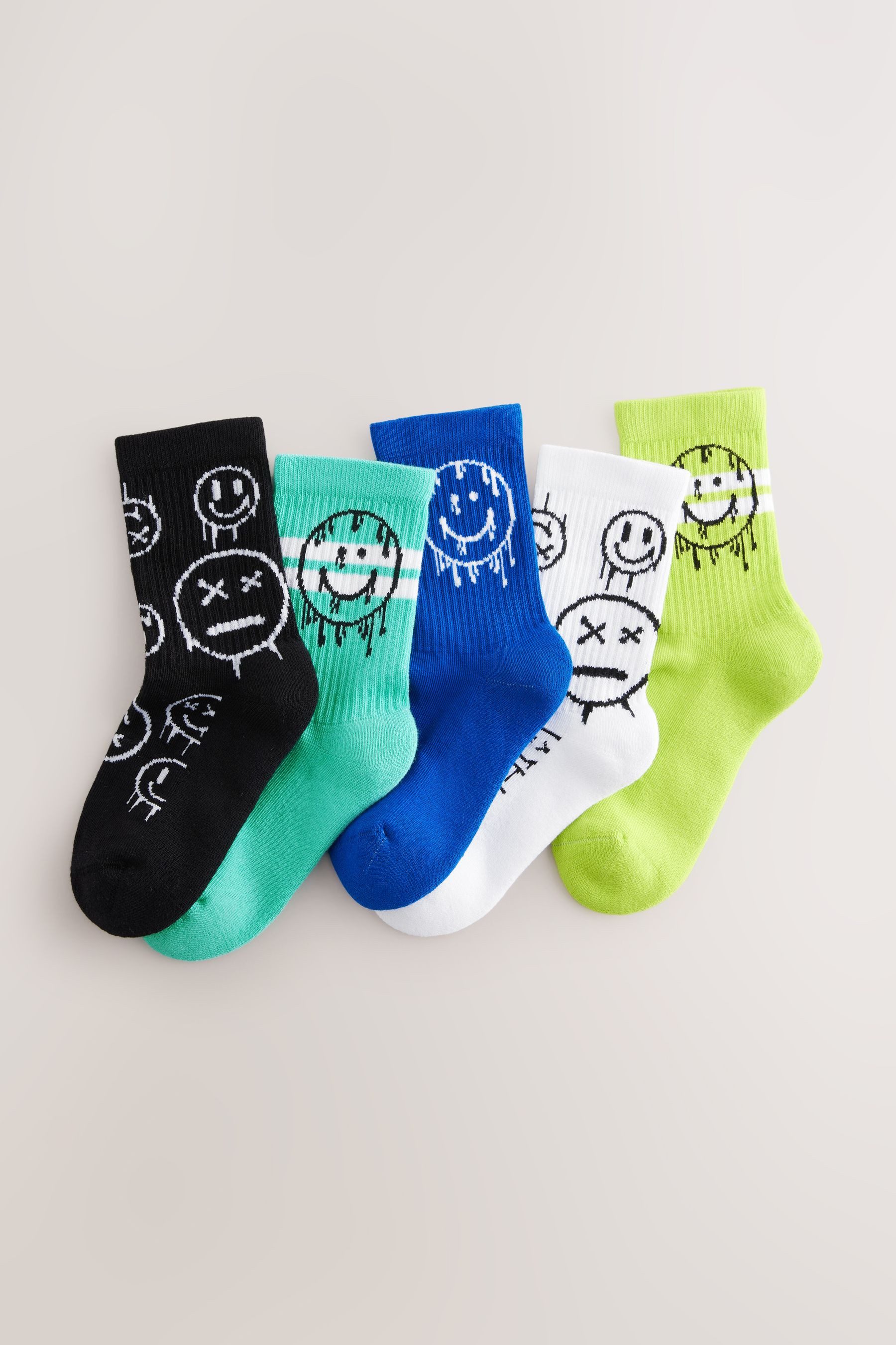 Next Kurzsocken Gerippte Socken im 5er-Pack mit Randstreifen (5-Paar)