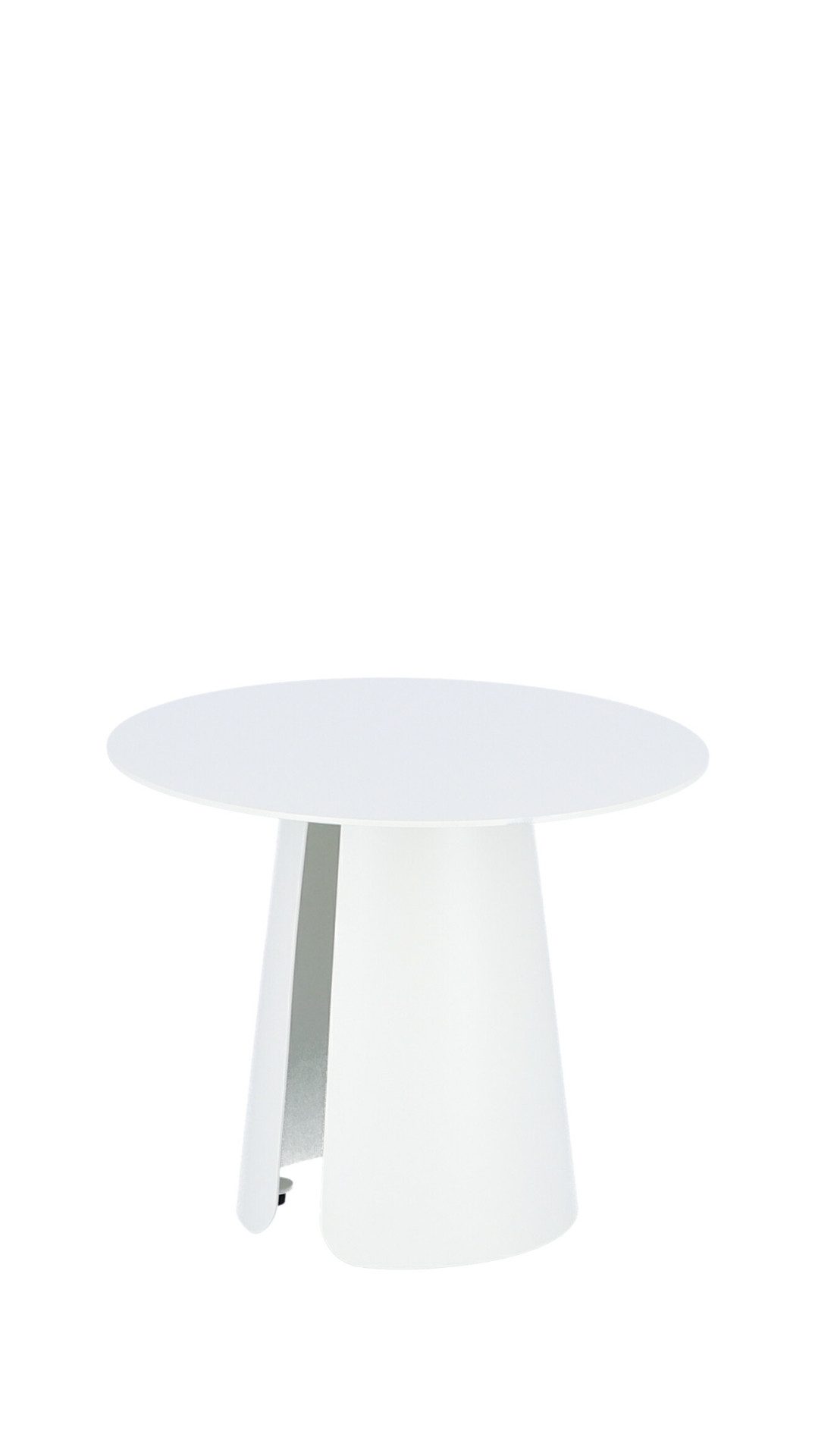 jankurtz Beistelltisch Feel aus Aluminium, Weiß, Ø 40 cm