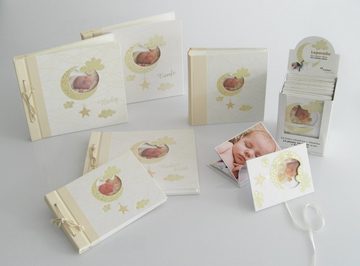 Walther Design Fotoalbum Babyalben Bambini, buchgebunden, Kunstdruckeinband, Goldprägung, Formausstanzung
