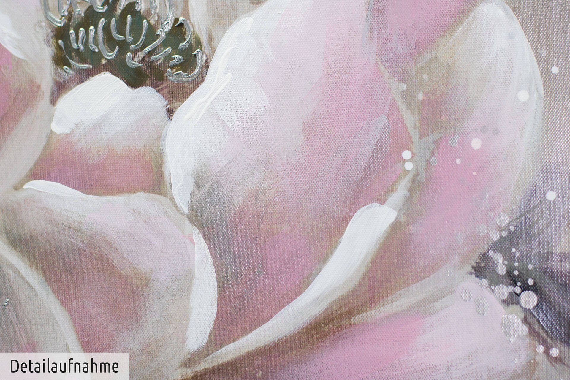 KUNSTLOFT Gemälde Everlasting Flower 90x60 cm, Leinwandbild 100% HANDGEMALT Wandbild Wohnzimmer
