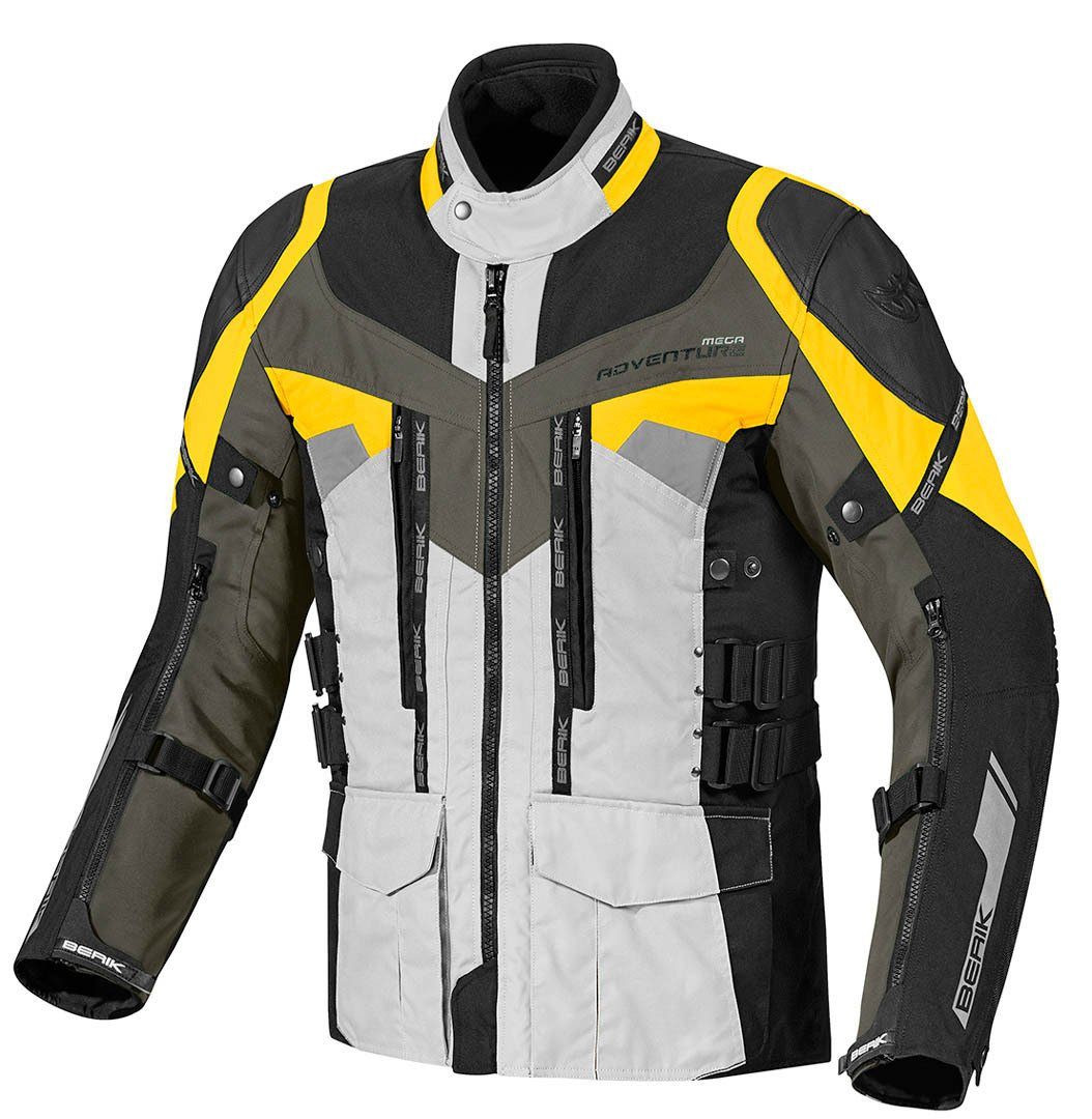 Berik Motorradjacke Striker wasserdichte Textiljacke Yellow/Black 3in1 Motorrad