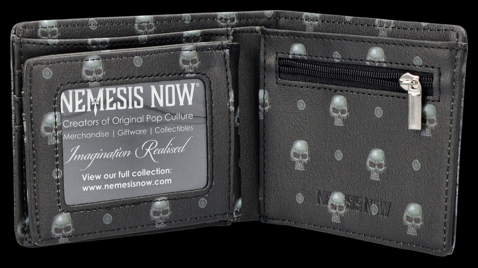 Figuren Shop GmbH Geldbörse Cthulhu Portemonnaie – Dunkles Kunstleder Gothic Geldbeutel 9,5 cm