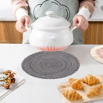 Platzset, Runde Tischsets Geflochtene Tischsets Eingefasst, Juoungle