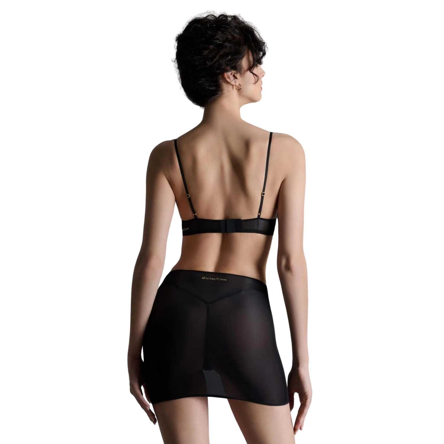 Maison Close Jerseykleid Double Sens Mini Rock aus Mikrofaser Jersey halbtransparent