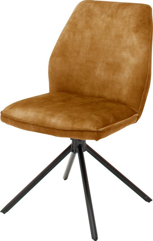 MCA furniture Esszimmerstuhl »Ottawa« (Set, 2 Stück), Vintage Veloursoptik mit Keder, Stuhl belastbar bis 120 Kg-kaufen