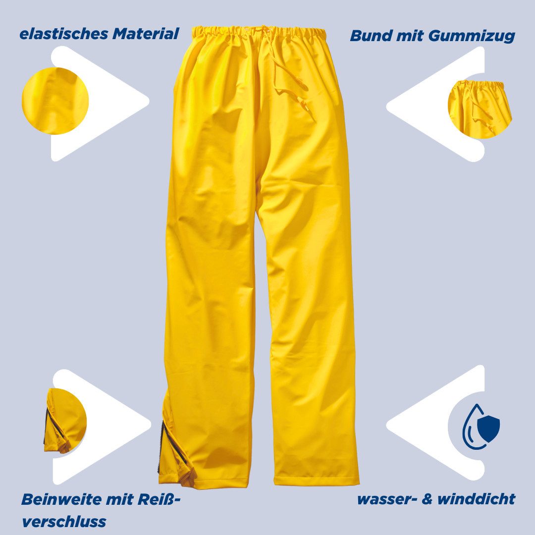 SCHEIBLER WORKWEAR Regenhose PU-Regenbundhose wasserdicht (3.000mm) und win günstig online kaufen