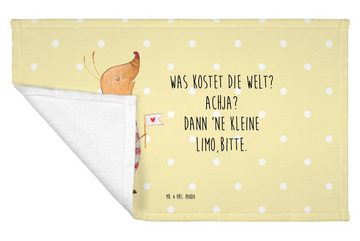 Mr. & Mrs. Panda Handtuch Nachtfalter Fähnchen - Gelb Pastell - Geschenk, Käfer, Tiere, Gute La, (1-St), Kreative Sprüche
