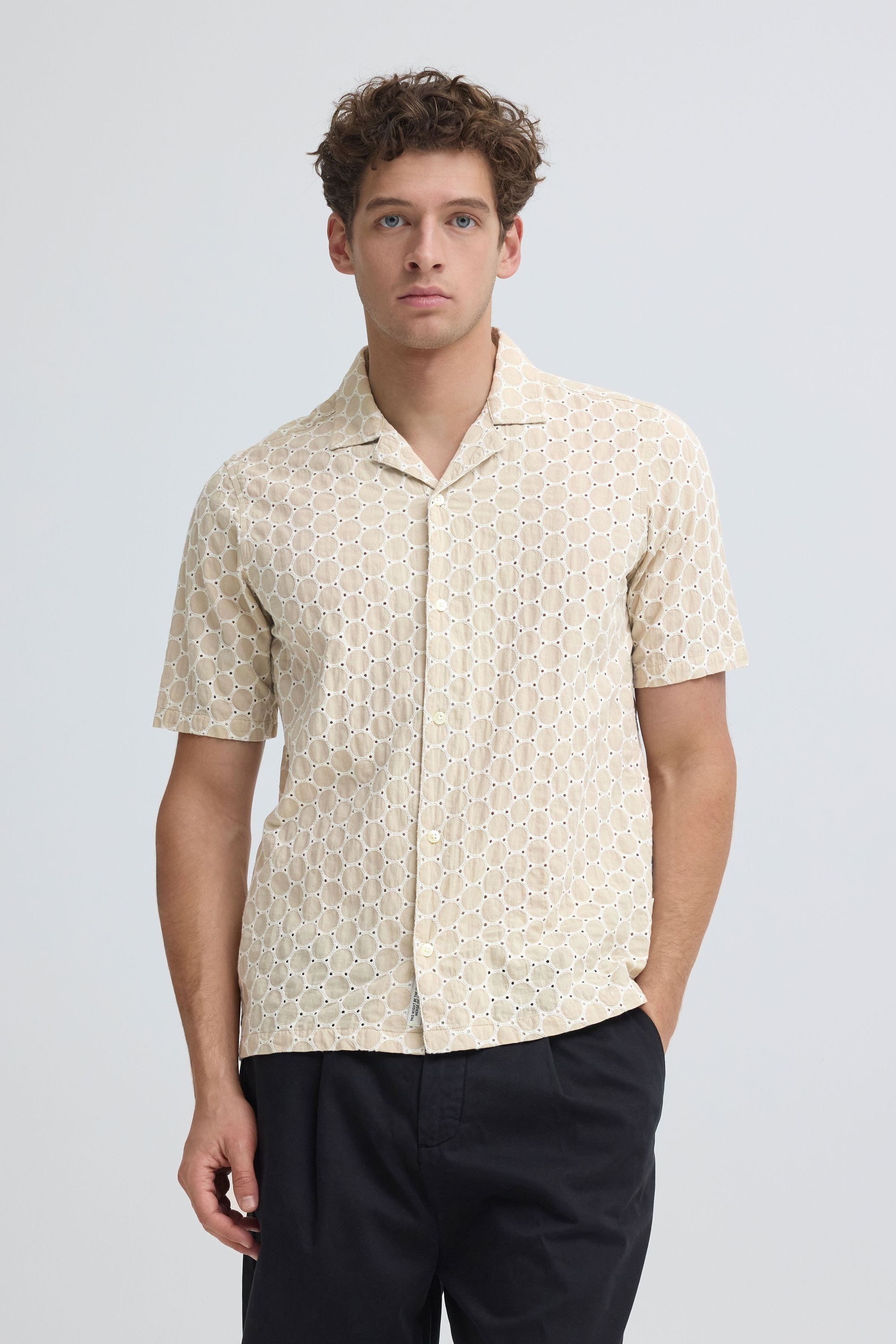 Casual Friday CFSamwell Alloverprint Hemd mit Kuba-Kragen