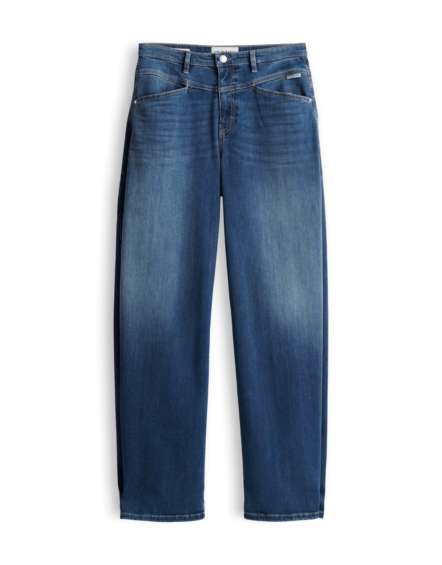 OPUS PANTS Relax-fit-Jeans MARI PATRON Barrel Jeans aus Dry Indigo® Mid Rise mit Knopfdetail für vielseitige Looks