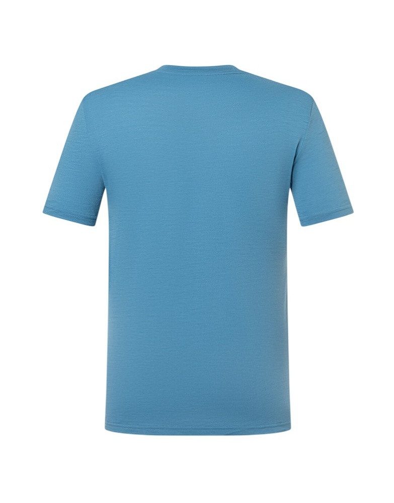 SUPER.NATURAL T-Shirt Wood Crafti Tee (Merino-Mix) blau Herren